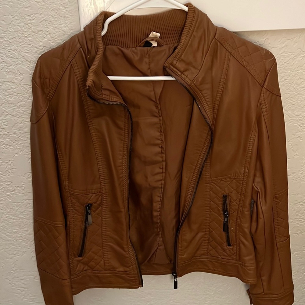 Caramel leather jacket
